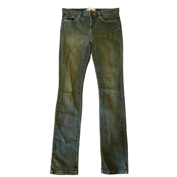 Free People Women's Skinny Jeans Denim Pants Green Tint Cotton Blend Size 30 - Picture 1 of 7